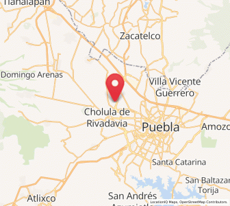 Map of Barrio de Nuevo León, Puebla