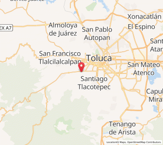 Map of Cacalomacan, México