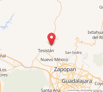 Map of Campestre las Palomas [Fraccionamiento], Jalisco