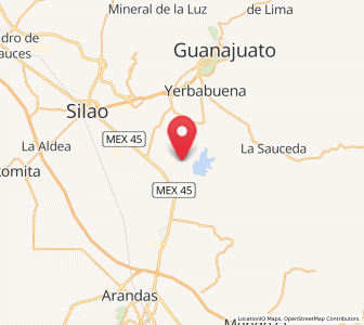 Map of Capulín de Bustos, Guanajuato