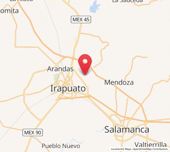 Map of Carrizal Grande, Guanajuato