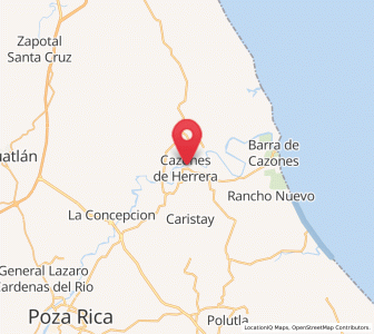 Map of Cazones de Herrera, Veracruz