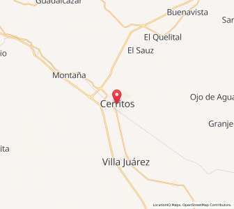 Map of Cerritos, San Luis Potosí
