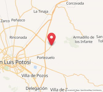 Map of Cerro de San Pedro, San Luis Potosí