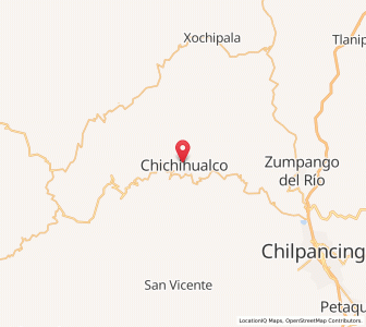 Map of Chichihualco, Guerrero