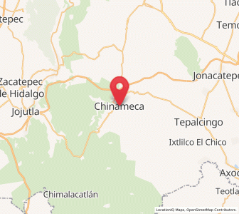 Map of Chinameca, Morelos