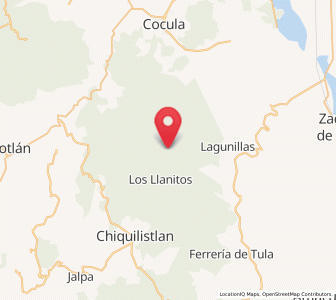 Map of Chiquilistlán, Jalisco