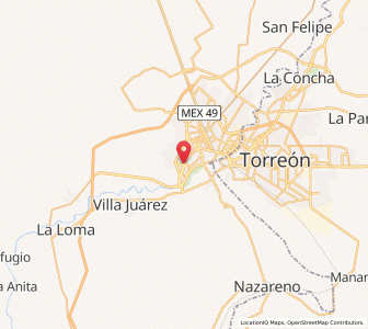 Map of Ciudad Lerdo, Durango