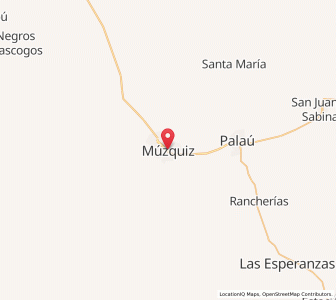 Map of Ciudad Melchor Múzquiz, Coahuila