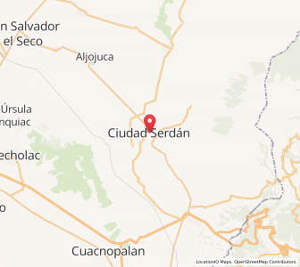 Map of Ciudad Serdán, Puebla