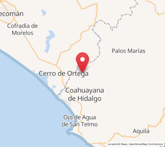 Map of Coahuayana Viejo, Michoacán