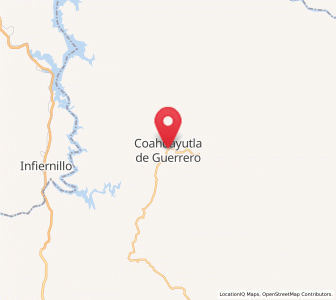 Map of Coahuayutla de Guerrero, Guerrero
