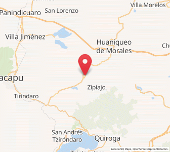 Map of Coeneo de la Libertad, Michoacán