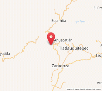 Map of Comaltepec, Puebla