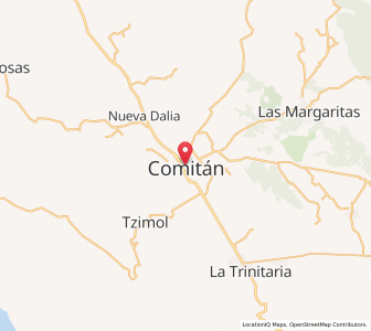 Map of Comitán, Chiapas