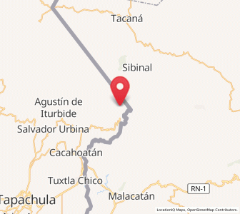 Map of Córdova Matasanos, Chiapas