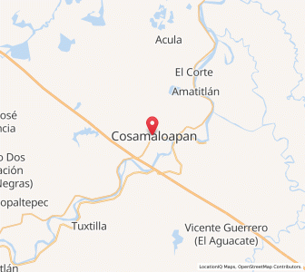 Map of Cosamaloapan, Veracruz