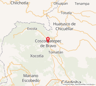 Map of Coscomatepec de Bravo, Veracruz