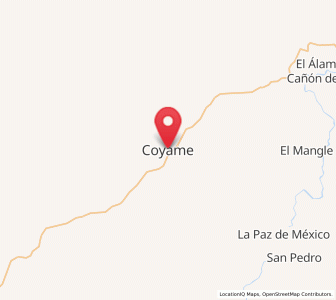 Map of Coyame, Chihuahua