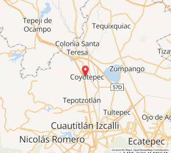 Map of Coyotepec, México