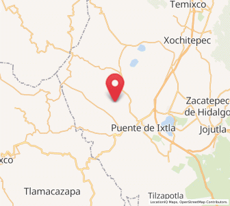 Map of Cuauchichinola, Morelos