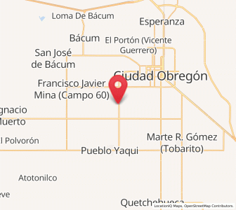 Map of Cuauhtémoc (Campo Cinco), Sonora