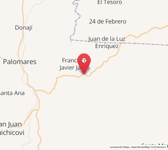 Map of Cuauhtémoc, Oaxaca