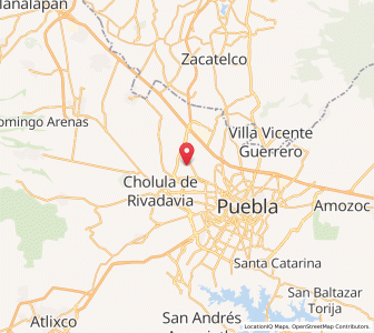 Map of Cuautlancingo, Puebla