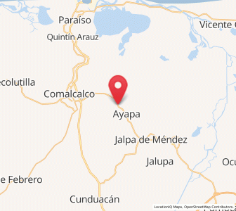 Map of Cupilco, Tabasco