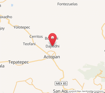 Map of Dajiedi, Hidalgo