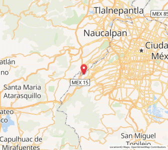 Map of Delegación Cuajimalpa de Morelos, Mexico City