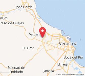 Map of Delfino Victoria (Santa Fe), Veracruz