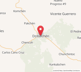 Map of Dzibalchén, Campeche