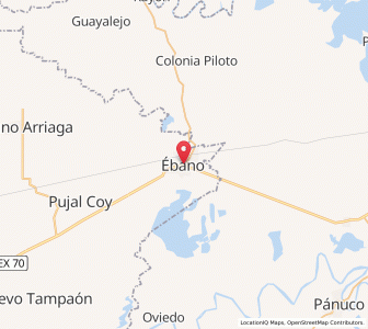 Map of Ébano, San Luis Potosí