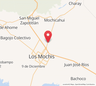 Map of Ejido Cinco de Mayo, Sinaloa