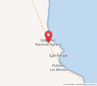 Map of Ejido Plan Nacional Agrario, Baja California
