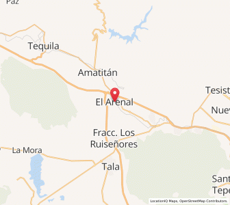 Map of El Arenal, Jalisco