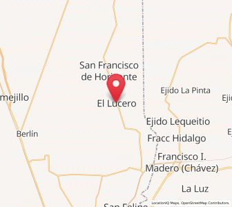 Map of El Lucero, Durango