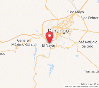 Map of El Nayar, Durango