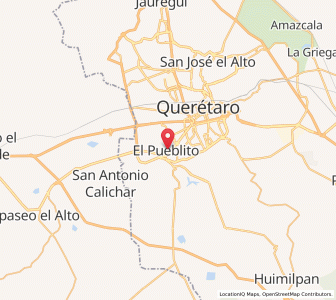 Map of El Pueblito, Querétaro