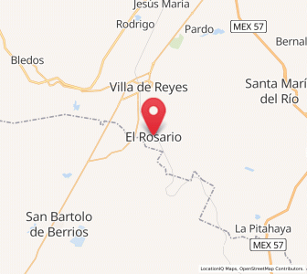 Map of El Rosario, San Luis Potosí