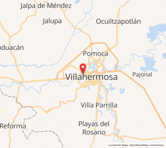 Map of Emiliano Zapata, Tabasco