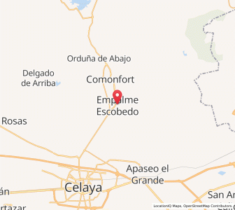 Map of Empalme Escobedo, Guanajuato