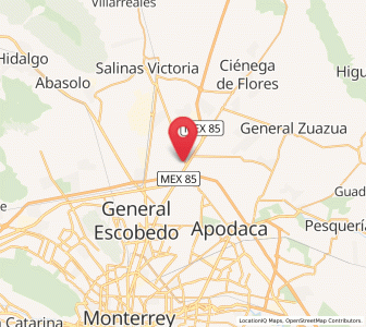 Map of Entronque Laredo-Salinas Victoria, Nuevo León