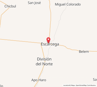 Map of Escárcega, Campeche