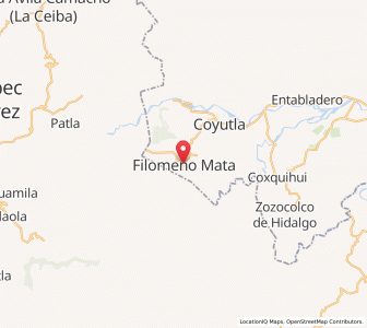 Map of Filomeno Mata, Veracruz