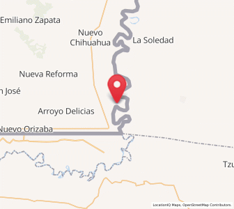 Map of Flor de Cacao, Chiapas
