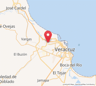 Map of Fraccionamiento Costa Dorada, Veracruz