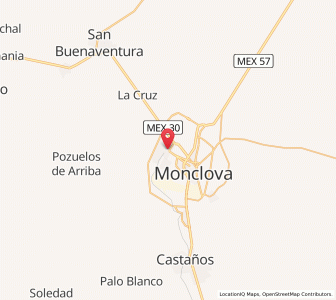 Map of Frontera, Coahuila