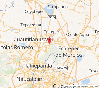 Map of Fuentes del Valle, México